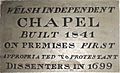 Date Plaque, 1841. Plough Lane Chapel, Lion Street, Brecon.
