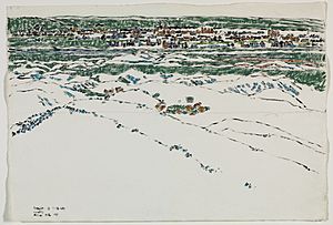 David Milne - Loos from the Trenches on Hill 70