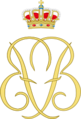 Dual Cypher of King Baudouin and Queen Fabiola of the Belgians, Variant