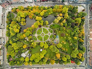 Aerial view of St Stephen’s Green