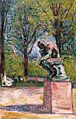 Edvard Munch, Le Penseur de Rodin dans le parc du Docteur Linde à Lübeck, 1907 