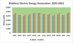 Electric Generation from BioMass 2022-2021