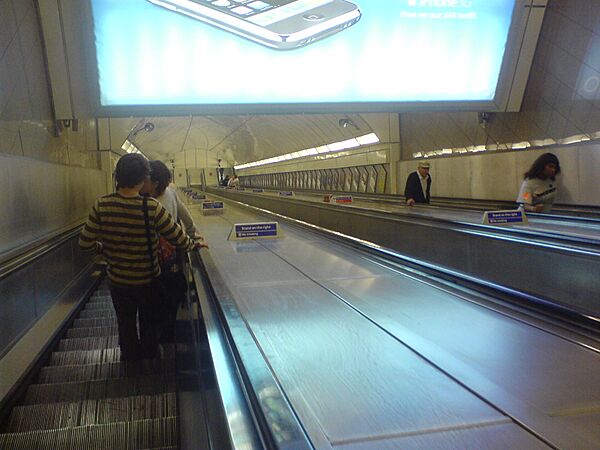 Escalator at Angel Underground Station