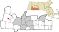 Hampden County Massachusetts incorporated and unincorporated areas Blandford (CDP) highlighted