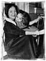 Helen Hayes and young patient at Helen Hayes Hospital 1945