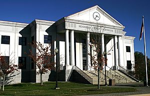 The current Henderson County Courthouse