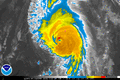 Hurricane Gonzalo approaching and passing Bermuda