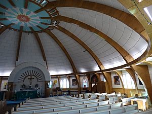 Interior of Our Lady of Victory - Igloo-Shaped Church - Inuvik - Northwest Territories - Canada - 01