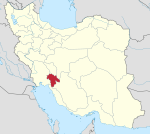 Map of Iran with Kohgiluyeh and Boyer-Ahmad highlighted