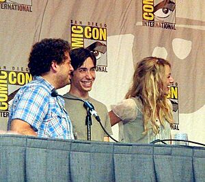 Justin Long at 2006 San Diego ComicCon with cast of Accepted