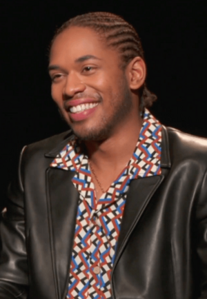 A photograph of Kelvin Harrison Jr. at the 2018 Film Independent Spirit Awards