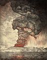 Krakatoa eruption lithograph