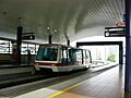 Light Rail Transit train at Fajar LRT Station, Singapore - 20060422