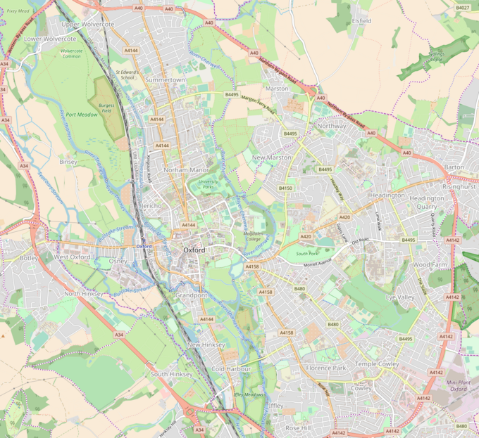 Location map United Kingdom Oxford