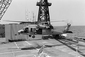 MH-60 Blackhawk landing on Hercules