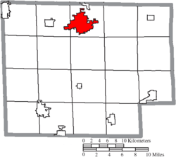 Location of Norwalk in Huron County