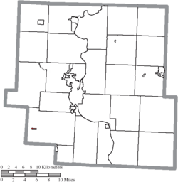 Location of Fultonham in Muskingum County
