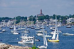 Marblehead harbor viewed from the lighthouse