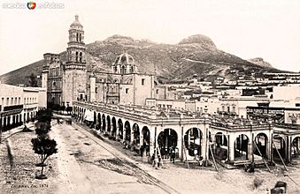 Market and Cathedral of Zacatecas (Mexico) 1880