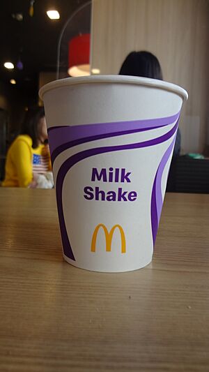 McDonald's milkshake paper container
