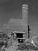 Newly constructed incinerator designed by Walter Burley Griffin, Thebarton, South Australia (SLSA B 9690)