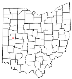 Location of Sidney, Ohio
