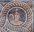Palazzo dei gran maestri di rodi, sala delle muse, mosaico delle nove muse da kos 03 talia