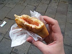 A panzerotti from the Luini bakery in Milan