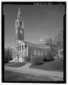 Perspective view, northeast, of Ira Allen Chapel on the campus of the University of Vermont. This Colonial Revival chapel was designed by McKim, Mead, and White in 1925. - Ira Allen HABS VT-105-1