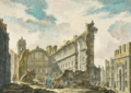 Ruinas da Igreja de S. Nicolau após o Terramoto de 1755 - Jacques Philippe Le Bas, 1757