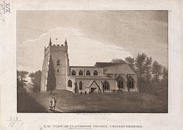 S. W. View of Claybrook Church, Leicestershire