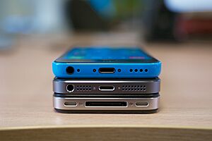 Size comparison of iPhone 5C 5S 4S