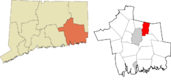 Lisbon's location within the Southeastern Connecticut Planning Region and the state of Connecticut