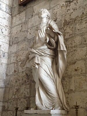 Statue Sainte-Cécile - chapelle Saint-Nicolas, cathédrale de Rouen