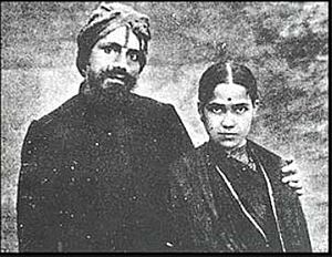 Subramanya Bharathi with his wife Chellamma