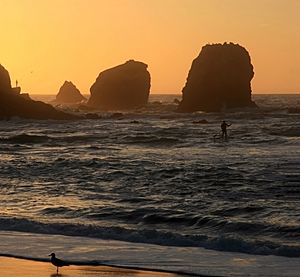 Sunset at Rockaway Beach in Pacifica