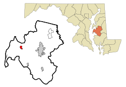 Location of Saint Michaels, Maryland