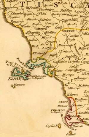 Tuscany, Piombino, Elba, State of the Presidios, 1800