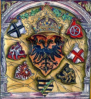 Wapen 1545 Kaiserwappen des Heiligen Römischen Reichs Polychromie