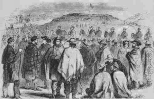1862 LOC sketch of Fort Donelson prisoners for Wiki article