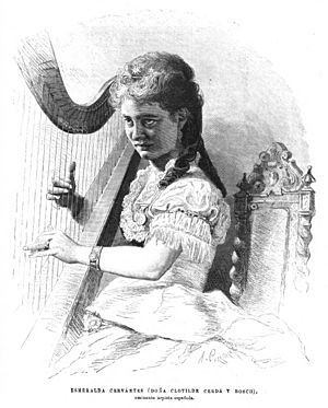 1876-11-30, La Ilustración Española y Americana, Esmeralda Cervantes (Doña Clotilde Cerdá y Bosch) (cropped)