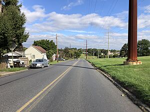 2022-09-27 10 15 20 View north along Cambria Street at Kossuth Street in Freemansburg, Northampton County, Pennsylvania