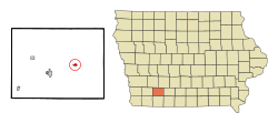 Location of Prescott, Iowa