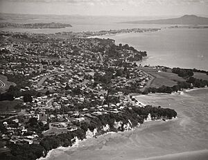 Aerial view of Howick, 1970 (cropped)