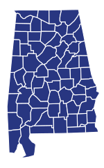 Alabama Republican Presidential Caucuses Election Results by County, 2016