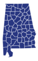 Alabama Republican Presidential Caucuses Election Results by County, 2016