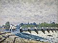 Alfred Sisley - Molesey Weir, Hampton Court - Google Art Project