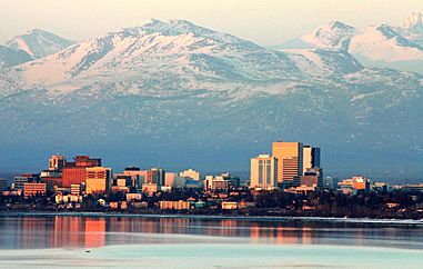 Anchorage on an April evening