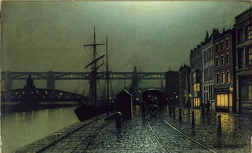 Arthur Edmund Grimshaw - The Quayside, Newcastle upon Tyne