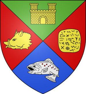 Blason ville fr Ferrières-sur-Sichon (Allier)